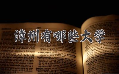 漳州有哪些大学